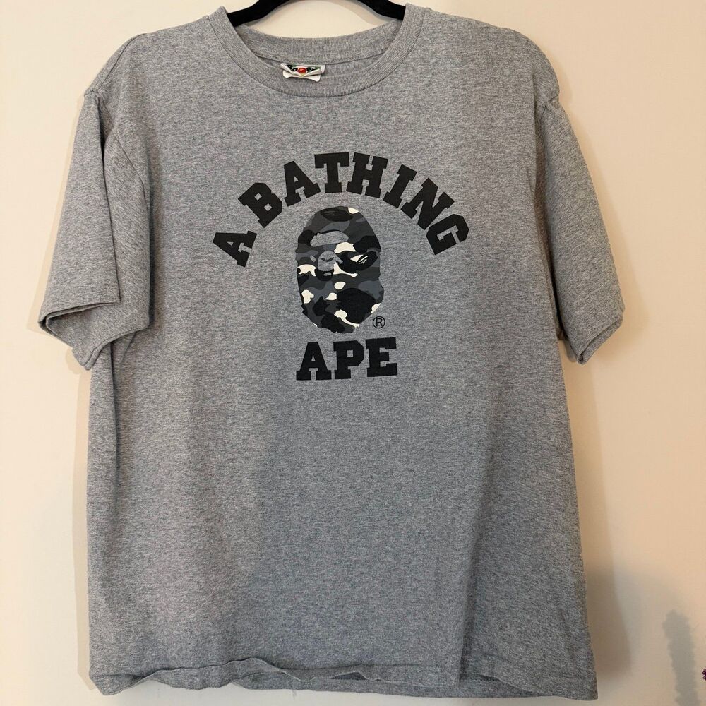 A Bathing Ape, BAPE City Camo College Tee
Grey/Black, Large
